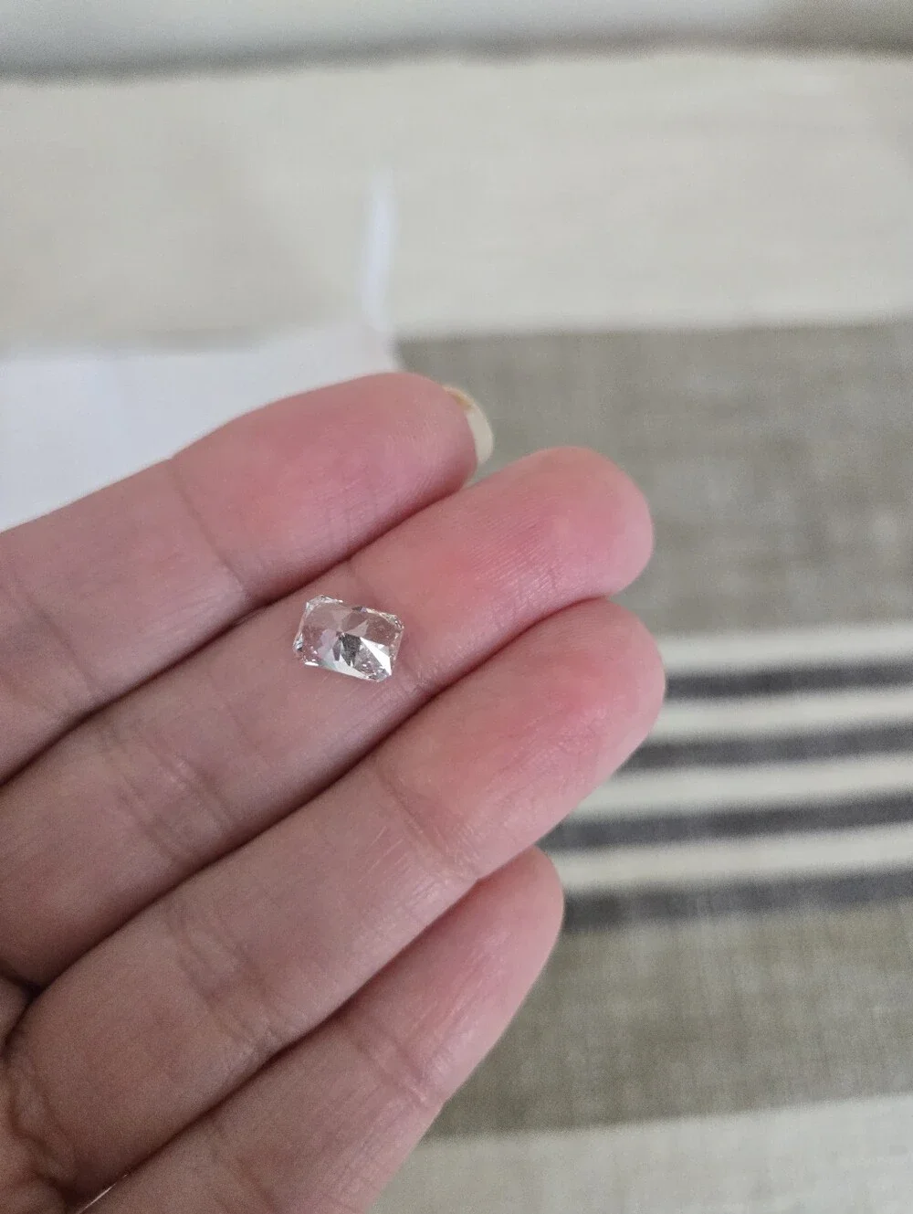 Certified Lab Grown Diamond,  Radiant Cut, 1.6 CT, F Color,  VS1 Clarity